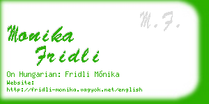 monika fridli business card